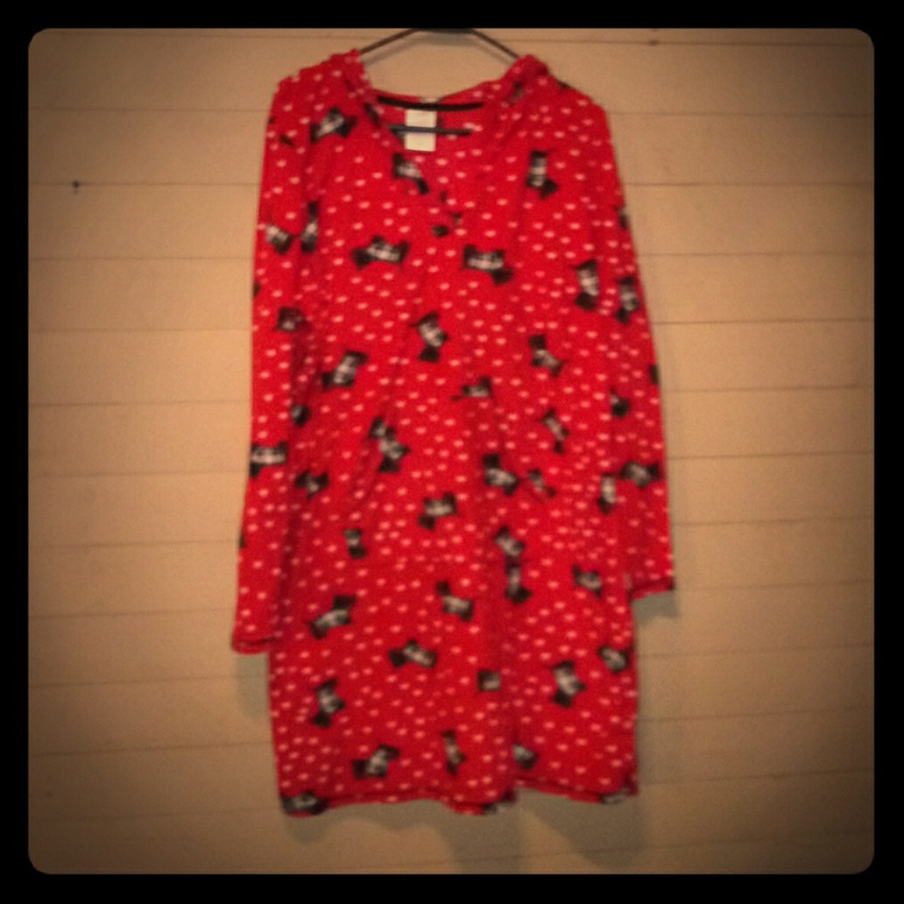 Fleece Hooded Nightshirt